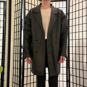 Black Leather‎ Jacket Blazer Vintage 1990s Savannnah